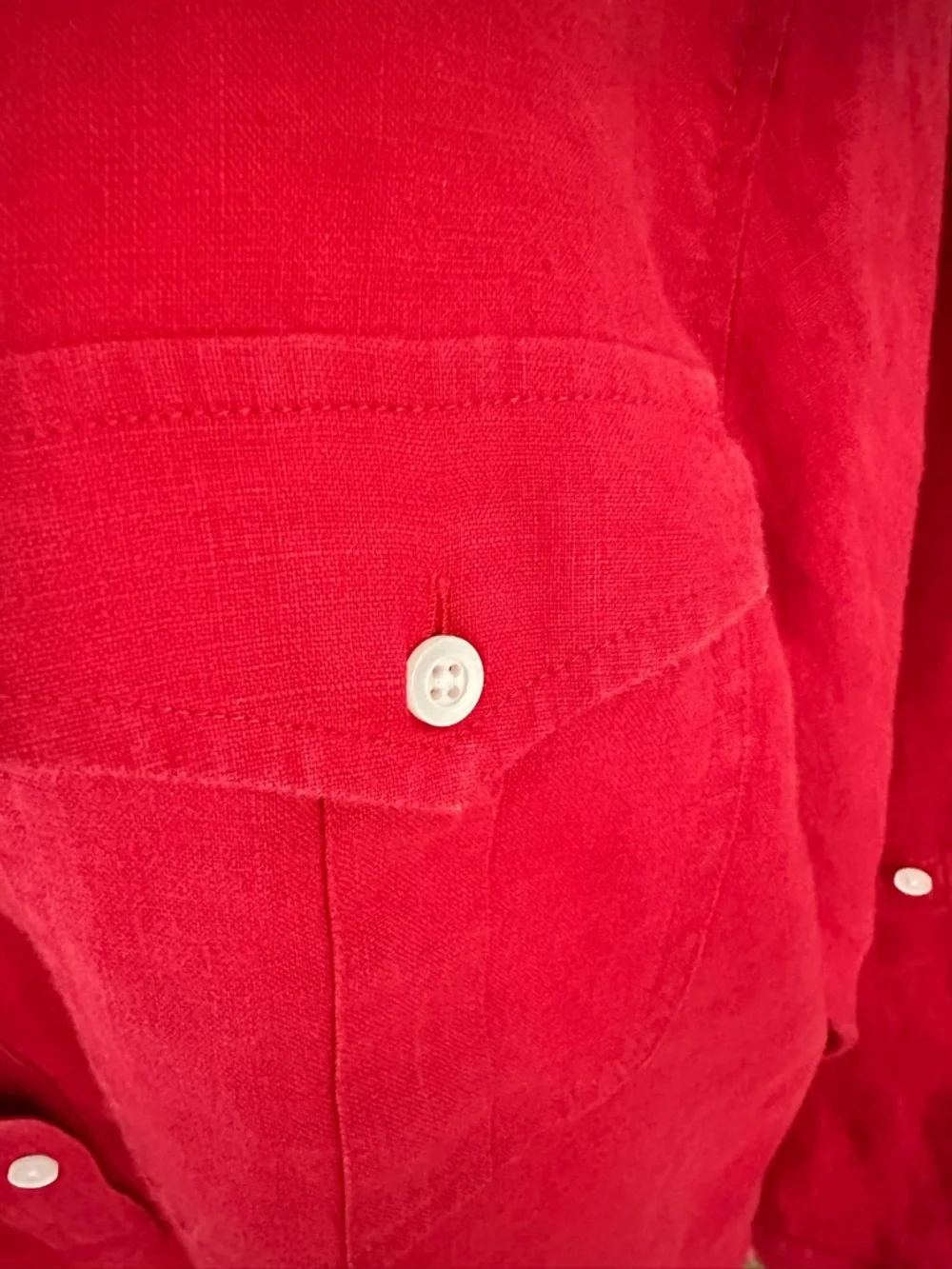 Talbots Linen Button Up Shirt - Picture 3 of 10